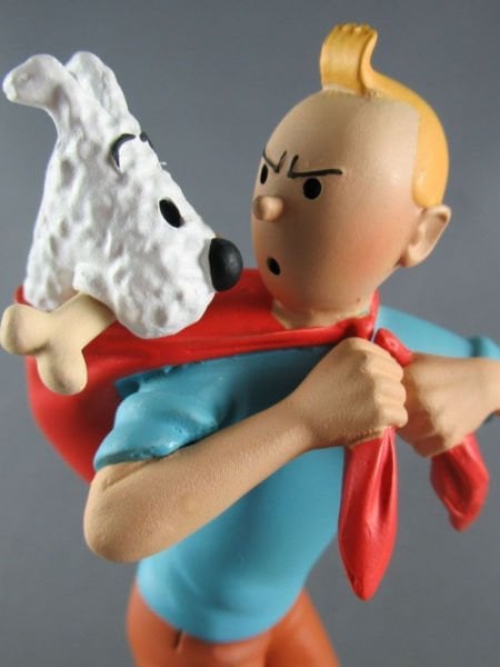 Tintin - Tintin Fetches Milou (Tintin ramene Milou) Heykel