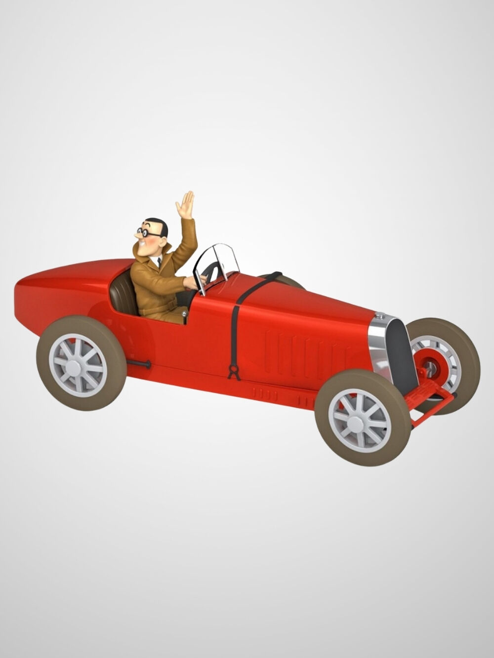 Tintin - The Bugatti of Bobby smiles (La type 35 de Bobby Smiles) 1/24 Scale Diecast Model Araç (No.41)