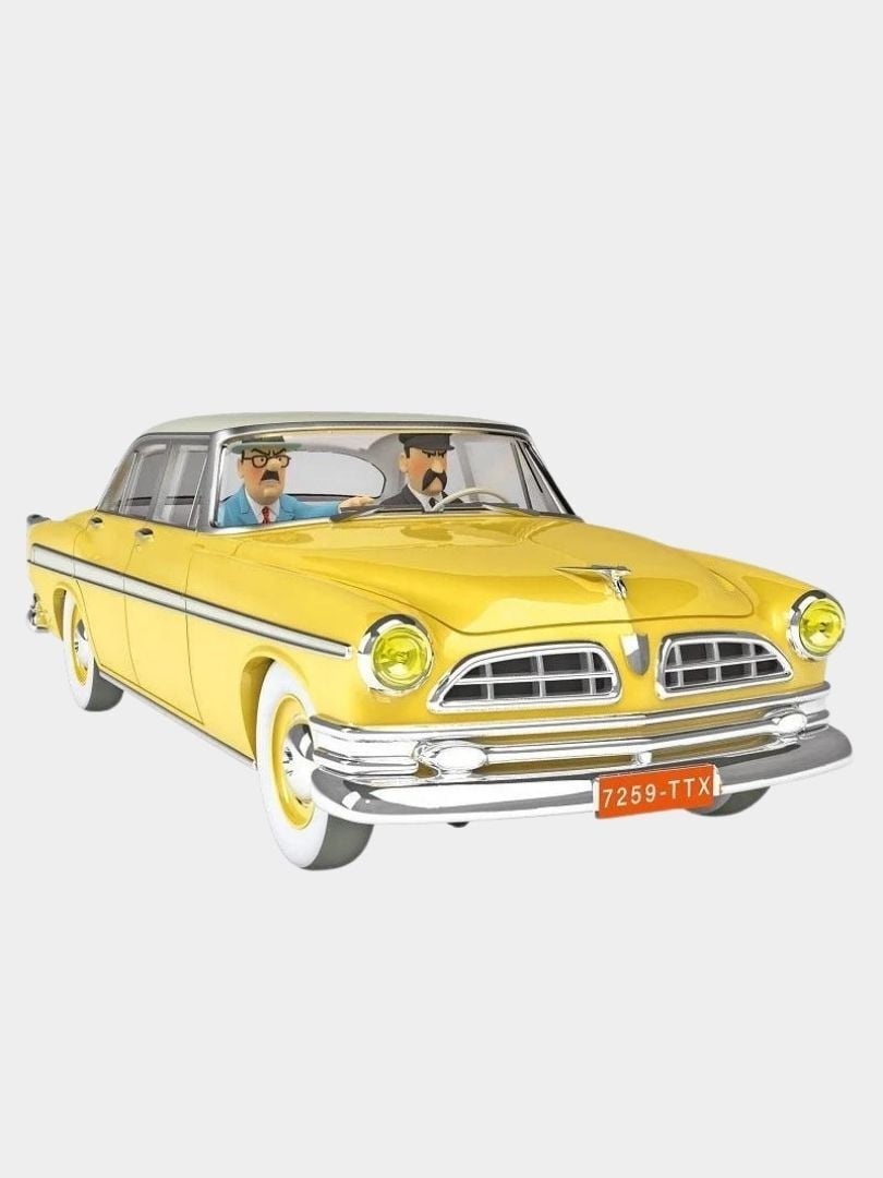 Tintin - Yellow Chrysler (La Voiture Des Ravisseurs) 1/24 Scale Diecast Model Araç (No.39)
