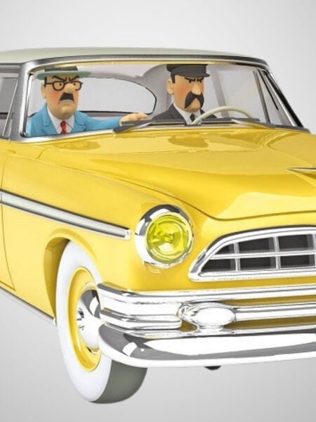 Tintin - Yellow Chrysler (La Voiture Des Ravisseurs) 1/24 Scale Diecast Model Araç (No.39)