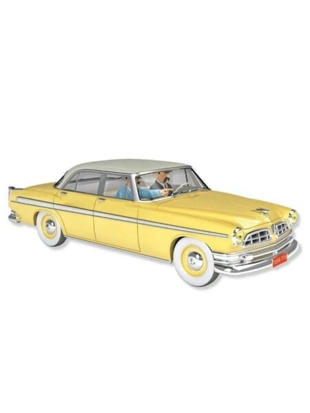 Tintin - Yellow Chrysler (La Voiture Des Ravisseurs) 1/24 Scale Diecast Model Araç (No.39)