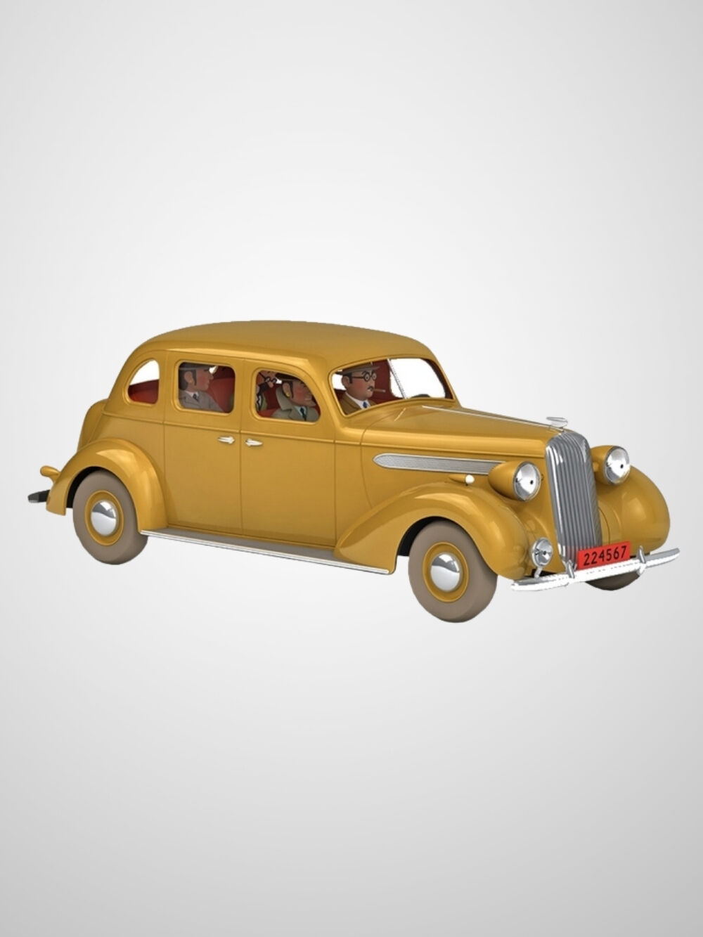 Tintin - The Buick Beige (La conduite intérieure beige) 1/24 Scale Diecast Model Araç (No.36)