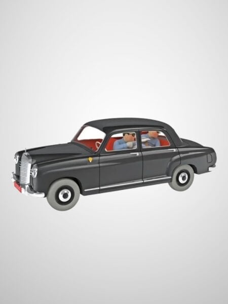 Tintin - Mercedes 180 Borduria (La Voiture des Agents Bordures) 1/24 Scale Diecast Model Araç (No.43)