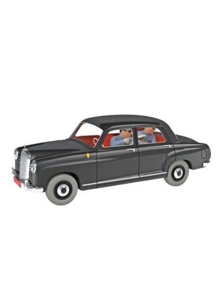 Tintin - Mercedes 180 Borduria (La Voiture des Agents Bordures) 1/24 Scale Diecast Model Araç (No.43)