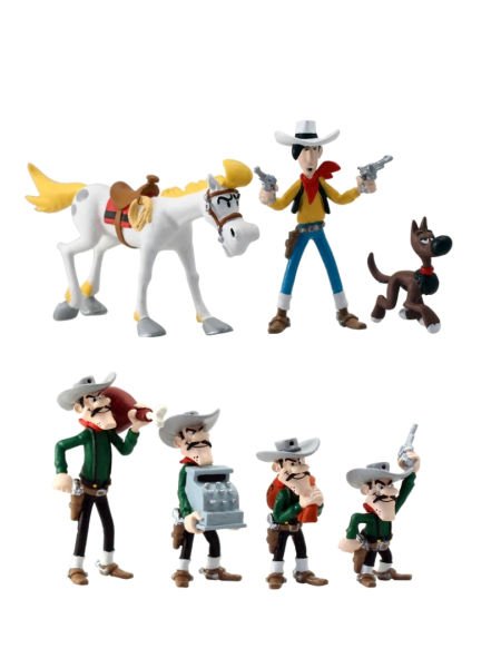Lucky Luke (Red Kit) Tubo 7 Figürlü Set
