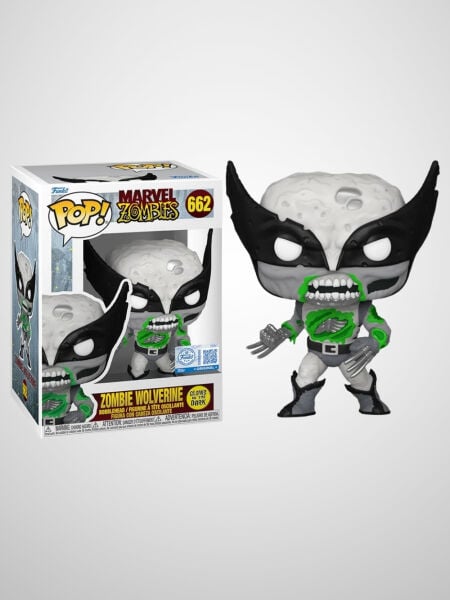 Marvel Zombies - Zombie Wolverine (Black & White) (Glows in the Dark) Funko Pop! Figür #662