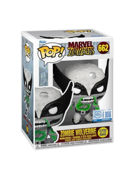 Marvel Zombies - Zombie Wolverine (Black & White) (Glows in the Dark) Funko Pop! Figür #662