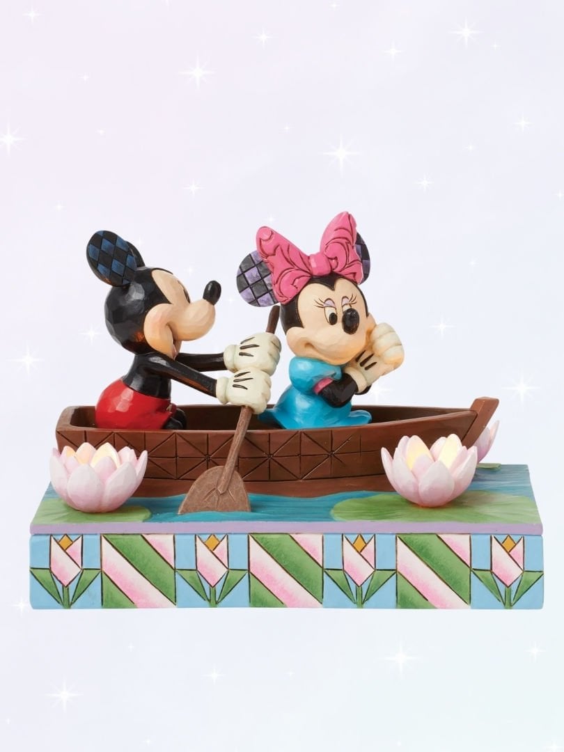 Disney Traditions - Mickey & Minnie Love Rowboat Işıklı Heykel