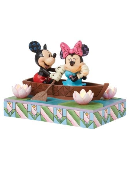 Disney Traditions - Mickey & Minnie Love Rowboat Işıklı Heykel