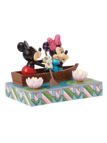 Disney Traditions - Mickey & Minnie Love Rowboat Işıklı Heykel