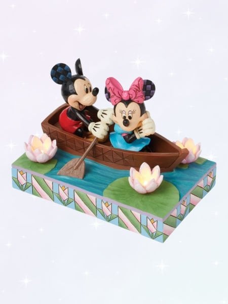 Disney Traditions - Mickey & Minnie Love Rowboat Işıklı Heykel