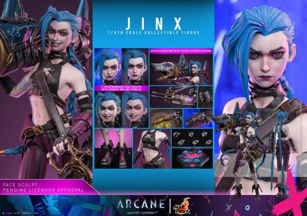 League of Legends: Arcane - Jinx 1/6 Scale Koleksiyon Figürü